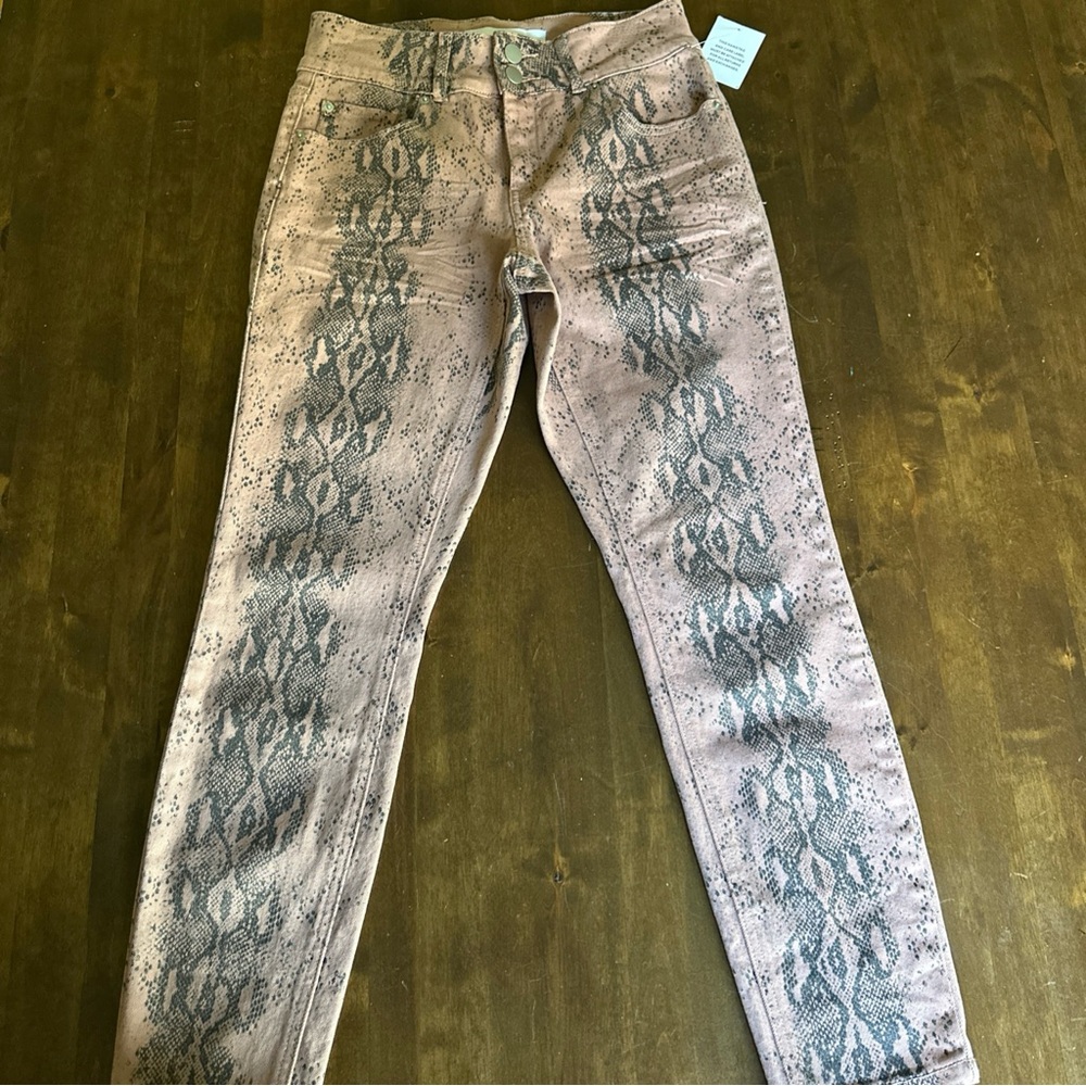 Ashley Mason Jeans 25 Snakeskin‎ Skinny Animal Print Sexy Party Office 💕
